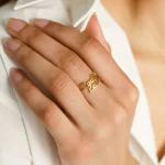 Gold Custom Name Rings For Couples