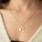 Women Wearing Custom Name Pendant Necklace
